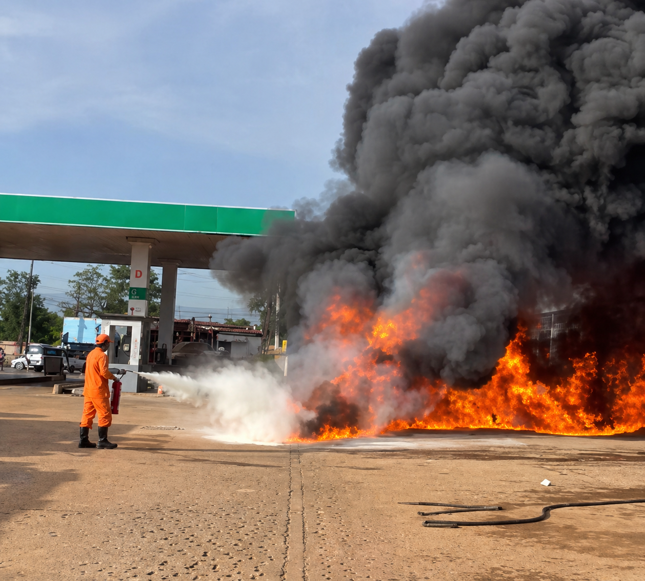 Incêndio de grandes proporções atinge loja de autopeças em Boa Vista