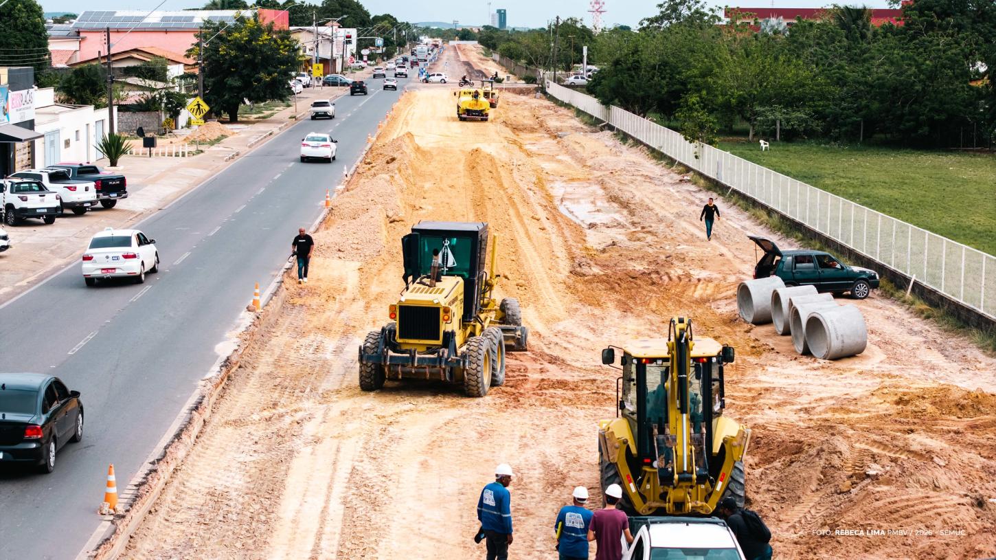 Prefeito acompanha duplicação da Avenida Venezuela para melhorar trânsito em Boa Vista