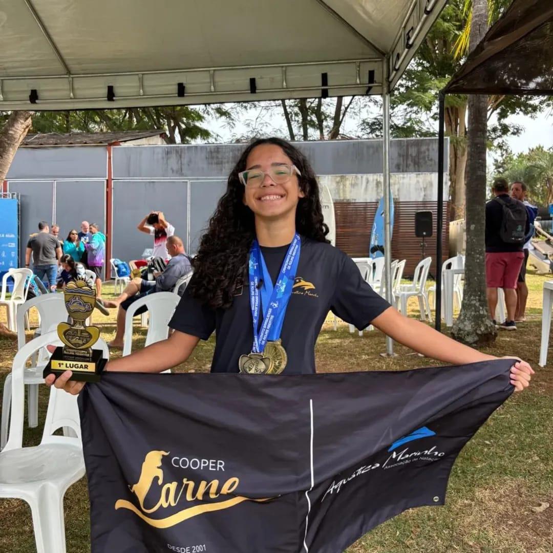 Garota prodígio: Após ouro duplo em Brasília, Maria Valentine mira título nacional de Águas Abertas 