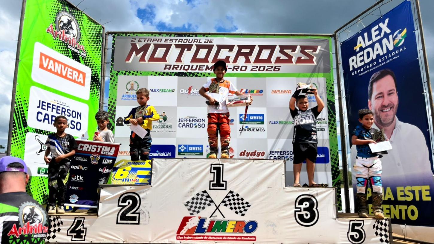 Piloto roraimense Benjamim Galvão segue ritmo disparado e fatura ouro da II° Etapa Estadual do Motocross de RO