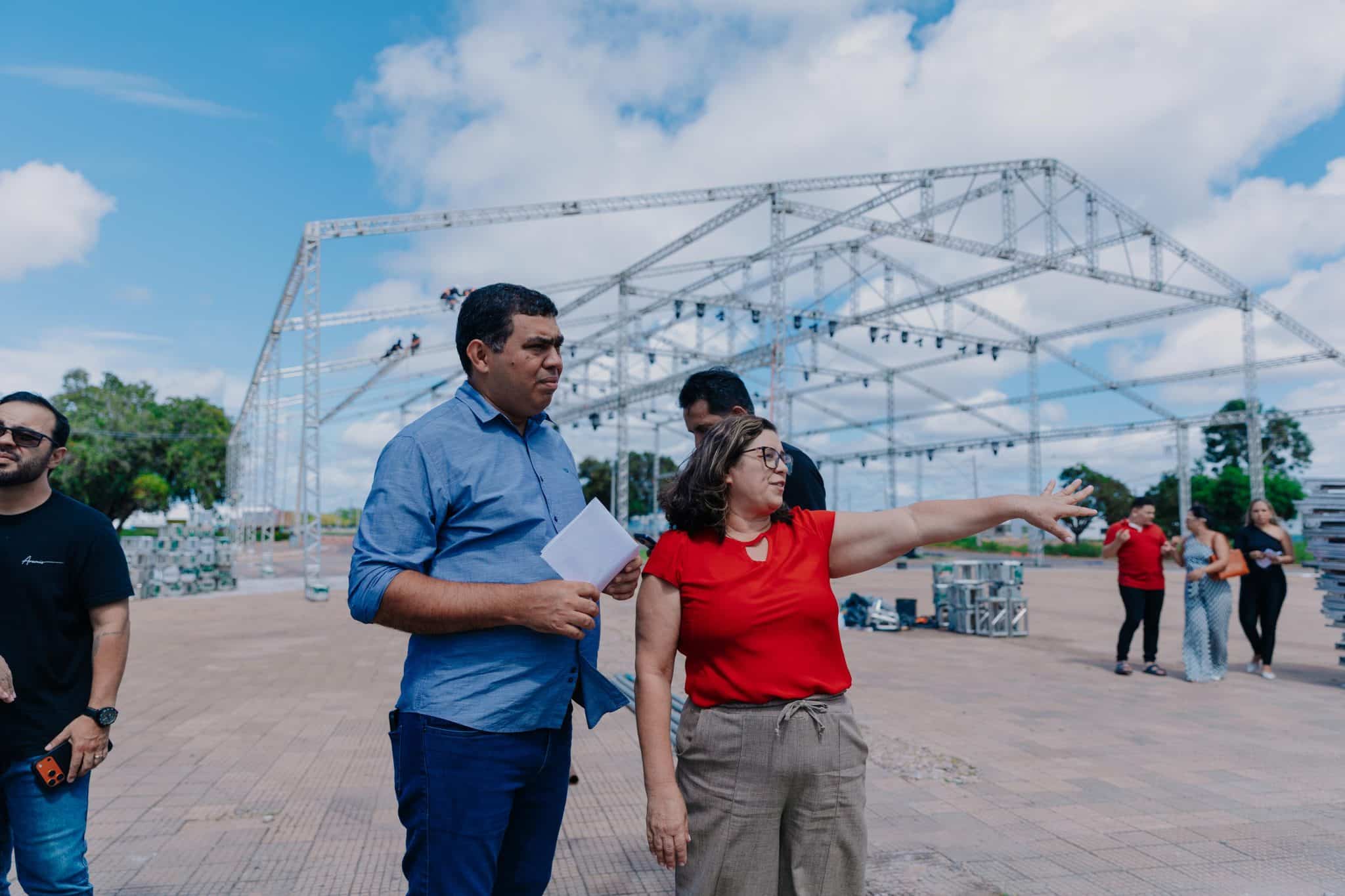 Governador vistoria preparativos finais do São João no Parque Anauá em Roraima
