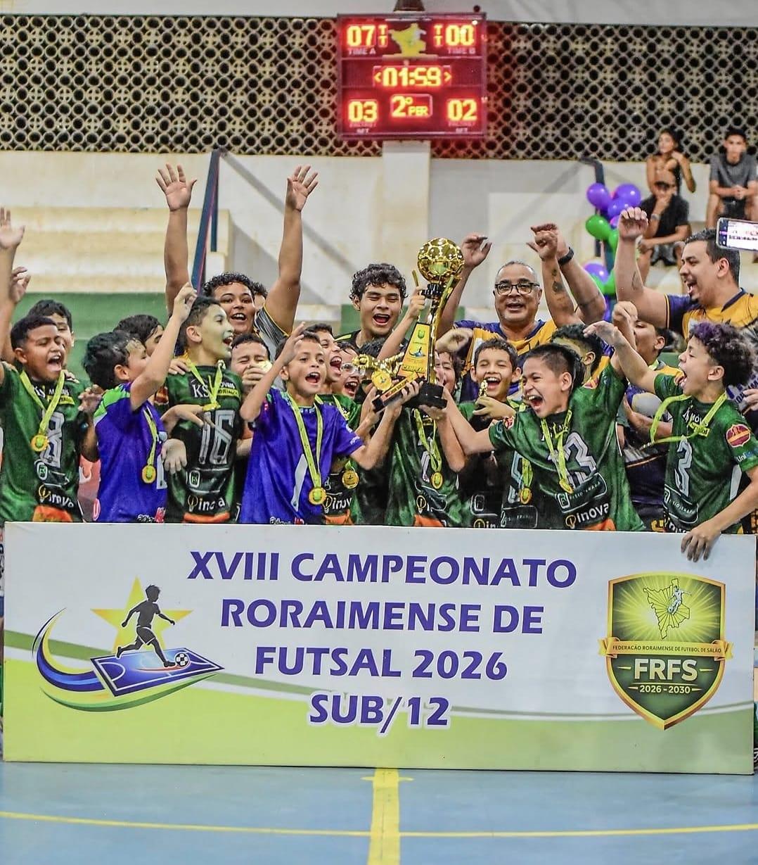 Sporting Roraima atropela equipe do L10 e garante título do Campeonato Roraimense de Futsal Sub-12