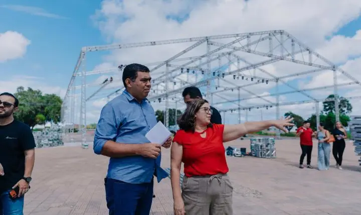 Governador vistoria preparativos finais do São João no Parque Anauá em Roraima