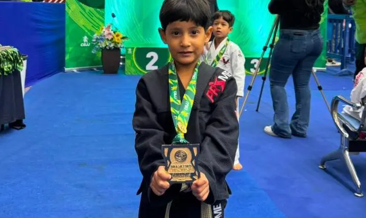Roraimense Fernandinho Lobato entra para história ao ser campeão brasileiro de JJ com 5 anos de idade 
