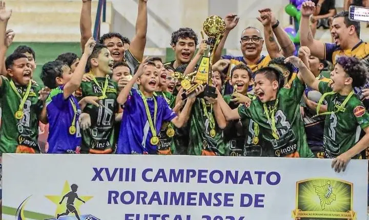 Sporting Roraima atropela equipe do L10 e garante título do Campeonato Roraimense de Futsal Sub-12